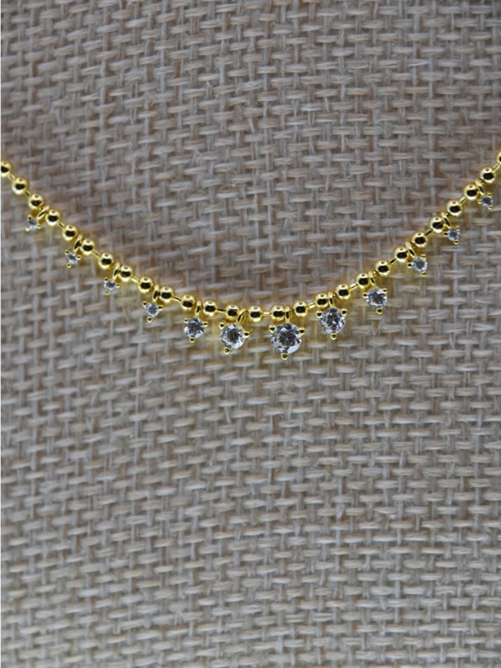 Frieda Rothman Vault Gold Crystal Drop Necklace - Elegant Women's Jewelry